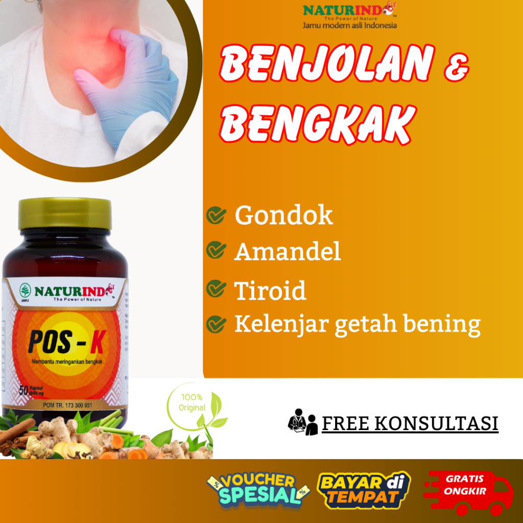Naturindo Obat Herbal Amandel Radang Tenggorokan Pos K