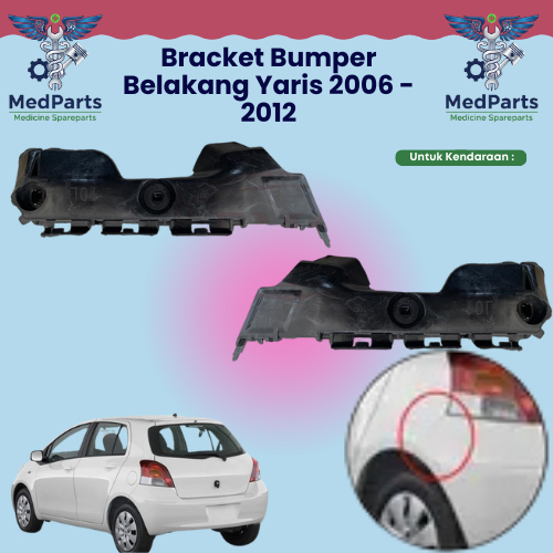 Breket Braket Bracket Bemper Bumper Belakang Toyota Yaris Bakpau Baru Import 2006 2007 2008 2009 201