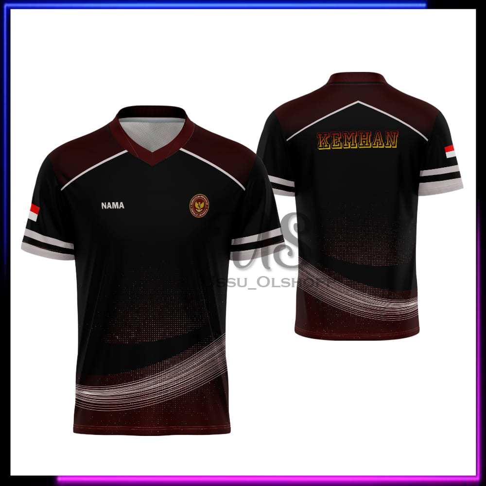 Kaos Jersey KEMHAN RI - Baju Jersey Kemenhan Pendek - Jersey PNS Kementrian Pertahanan Custom Nama