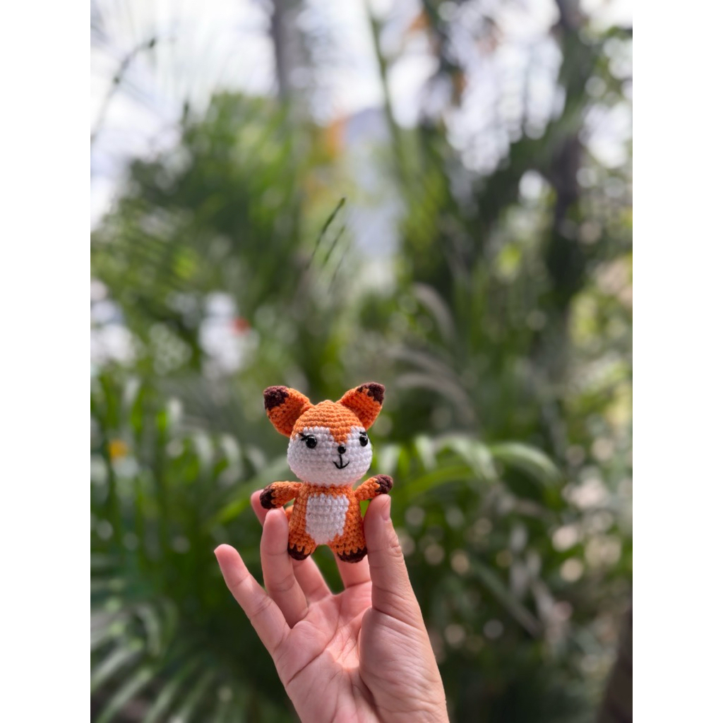 Gantungan Kunci Rubah Fox crochet keychain