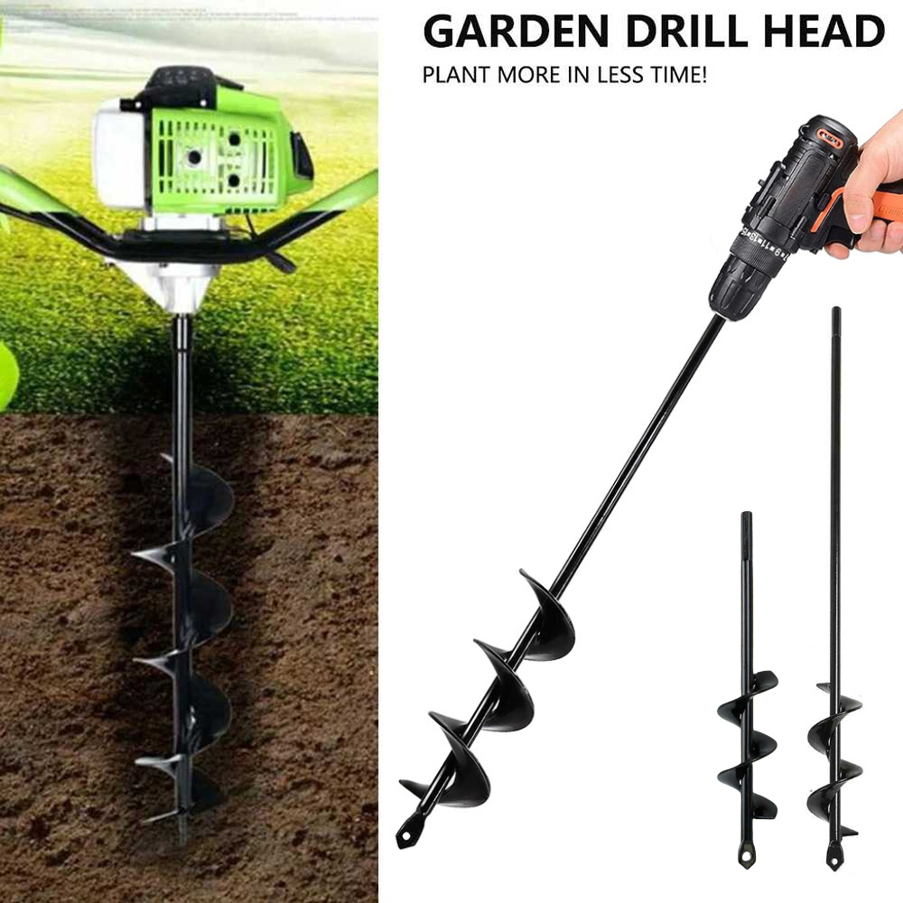 Mata Bor Penggali Tanah Auger Spiral Hex Shank - Drill Biopori Baja A3 untuk Tanam Berkebun | Bor Ta