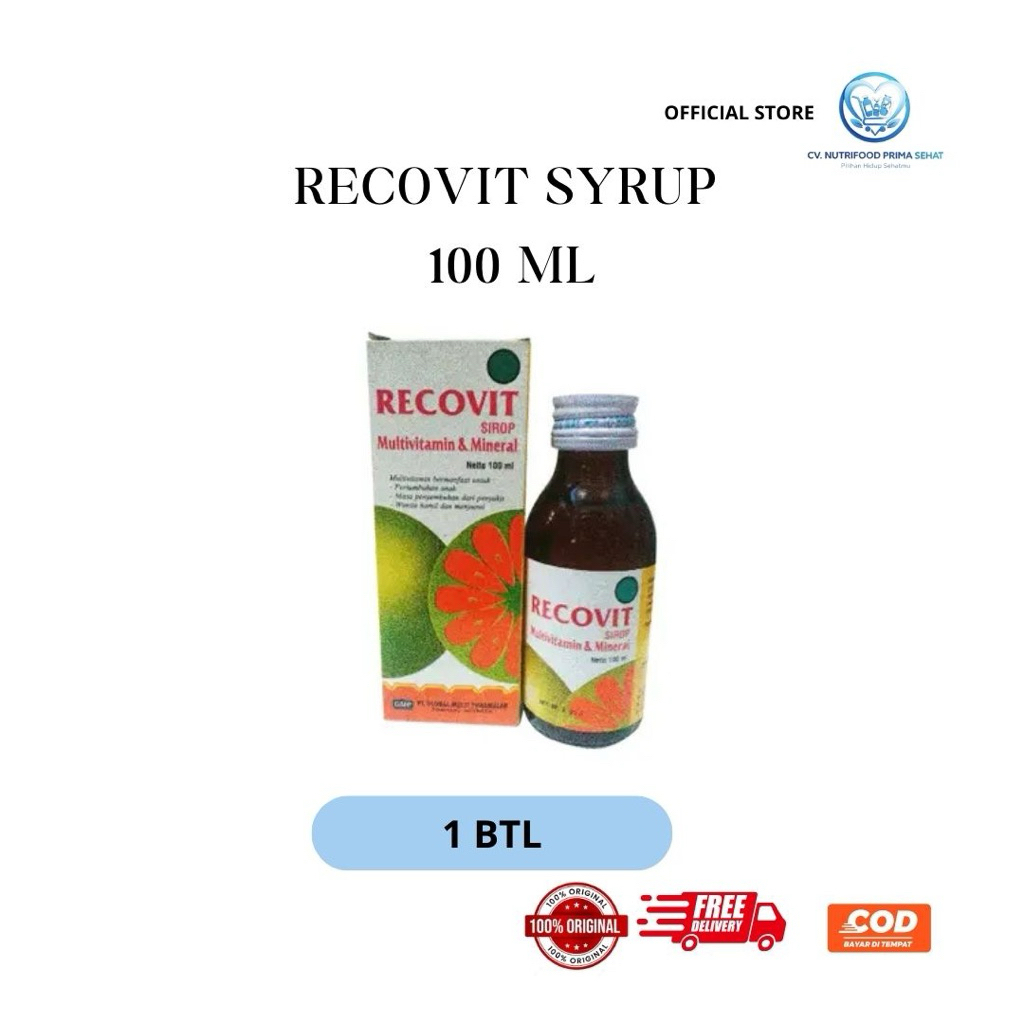 Recovit Sirup 100 ml – Multivitamin Anak & Dewasa
