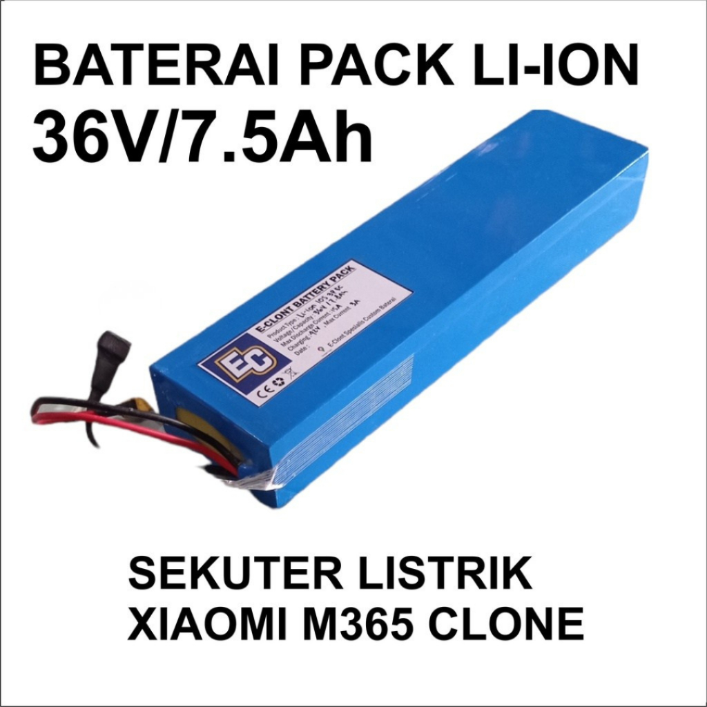 Baterai Lithium Ion 36v7.8Ah Skuter Listrik Xiaomi M365 Clone