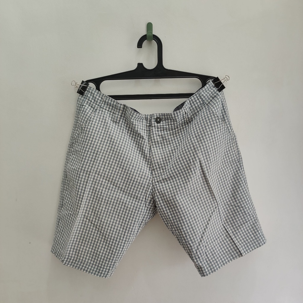 Altic Outfitters Celana Pendek Pria Gingham Blue Grey - Koleksi Pribadi XXL (AVPCS011)