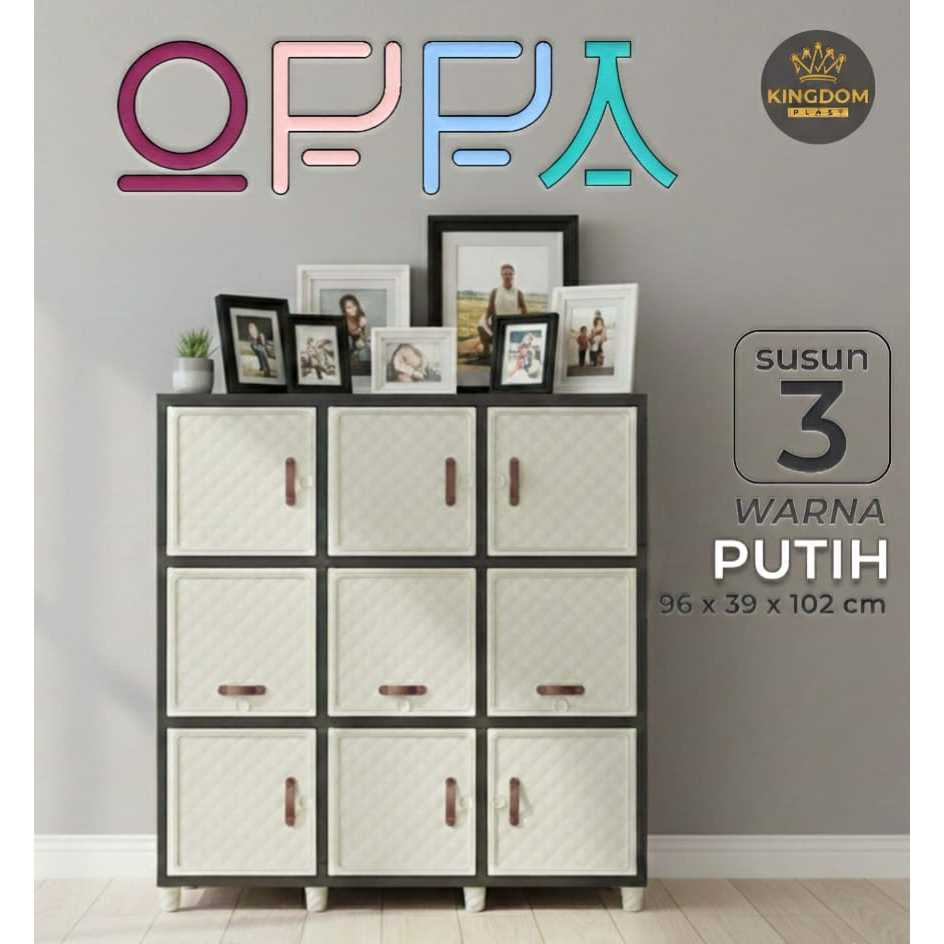 LEMARI/BUFET TV PLASTIK OPPA SIDE BY SIDE KINGDOM PLASTIK SERBAGUNA