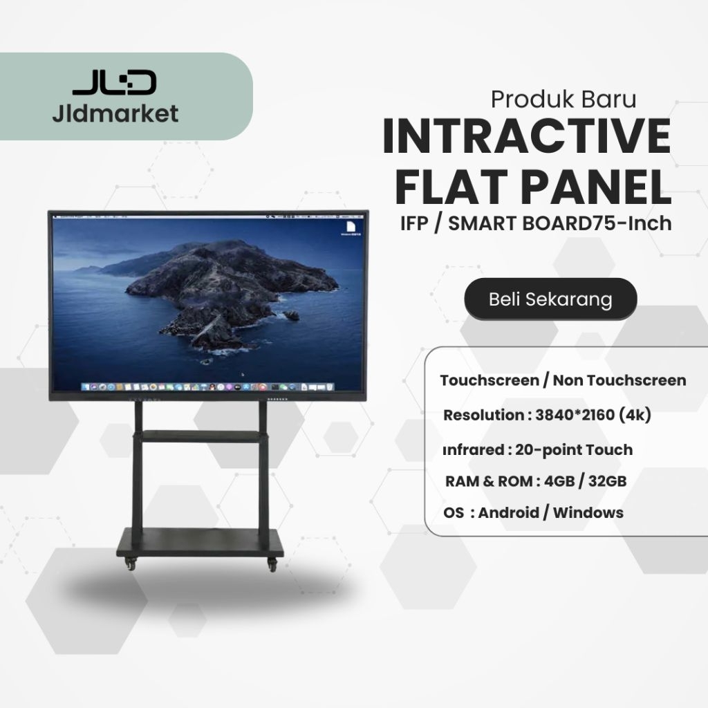 Smart Interactive Whiteboard / Interactive Flat Panel IFP ( Android ) 75Inch Meeting Board 4K