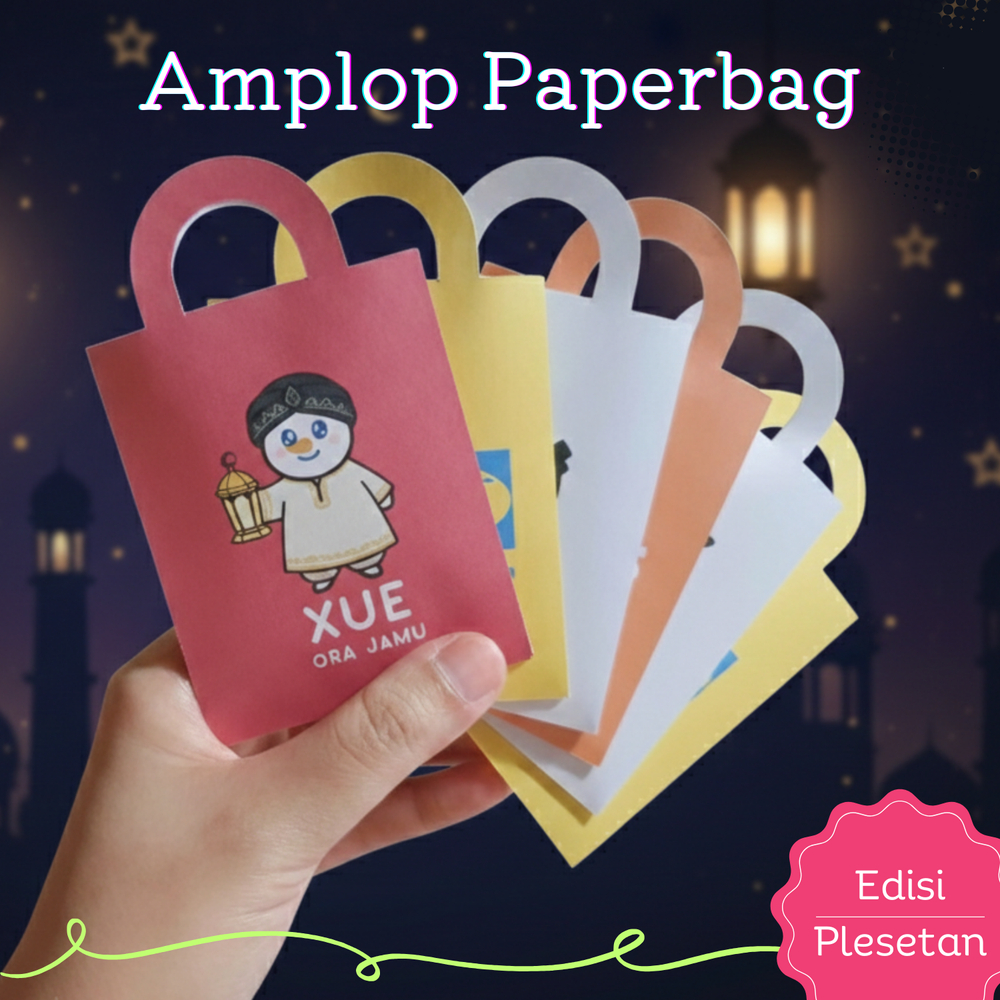 Amplop Uang Lebaran Tas Plesetan Paperbag Unik Lucu