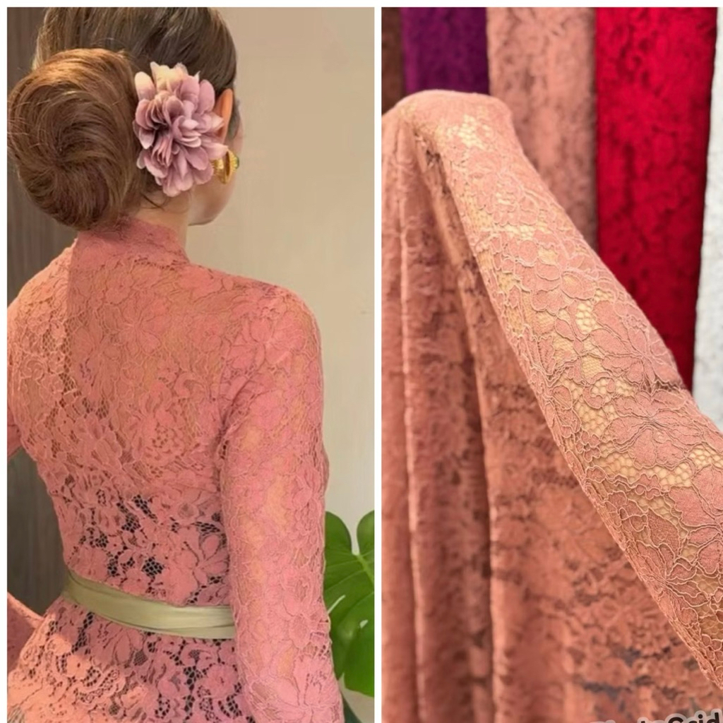 Kain kebaya brokat lace cord premium//kain brokat