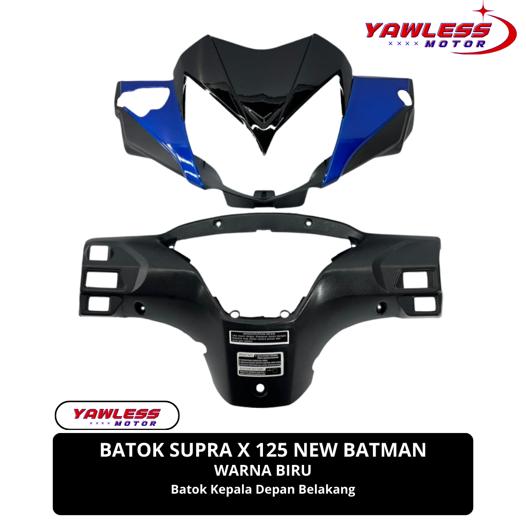 batok kepala supra x 125 Batman warna Biru / batok lampu supra x 125