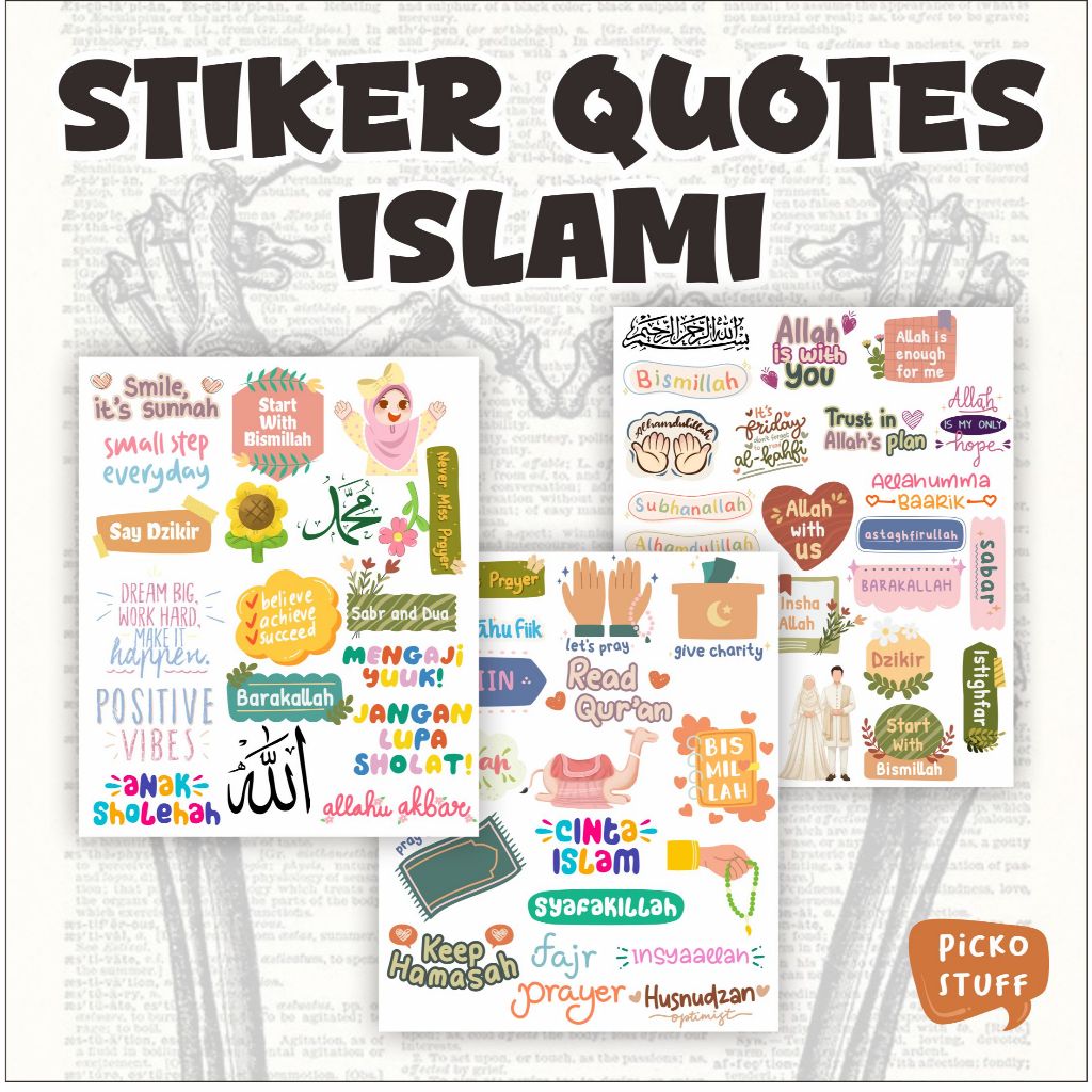 STIKER QUOTE ISLAMI STIKER JURNAL STIKER LUCU