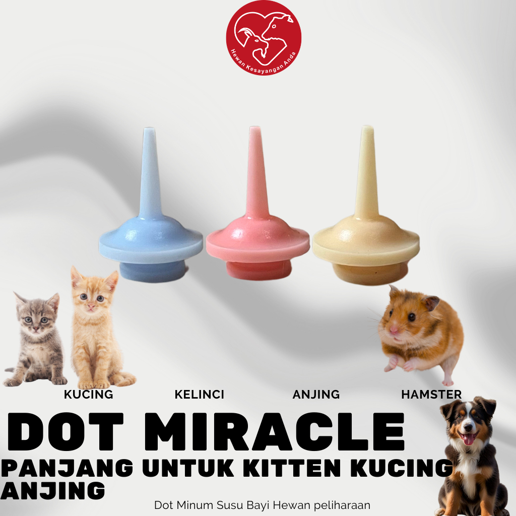 Dot Miracle Nipple Susu Pet Feeding Dot Silikon Kucing Kitten - Model Panjang