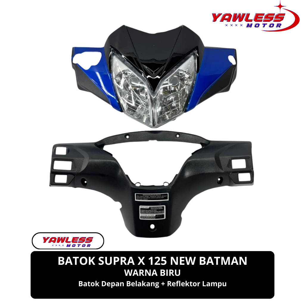 batok kepala supra x 125 Batman warna BIRU + Reflektor supra x 125 / batok lampu supra x 125