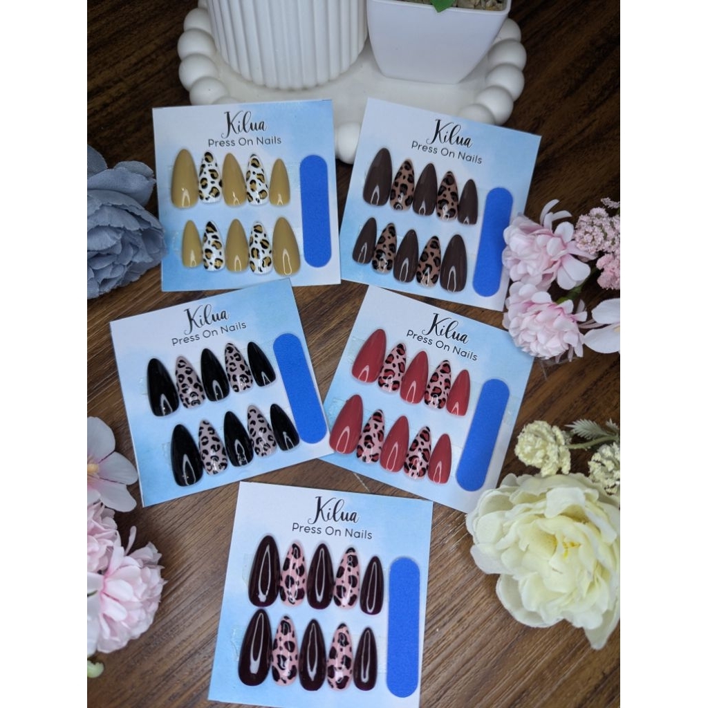 KILUA Leopard Press On Nails | Kuku Palsu Motif Leopard Elegant ||