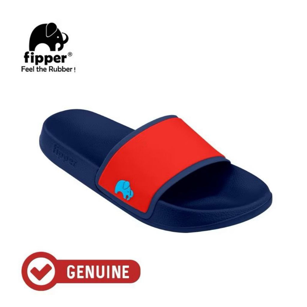 Fipper Slip on Navy Red Blue Sky