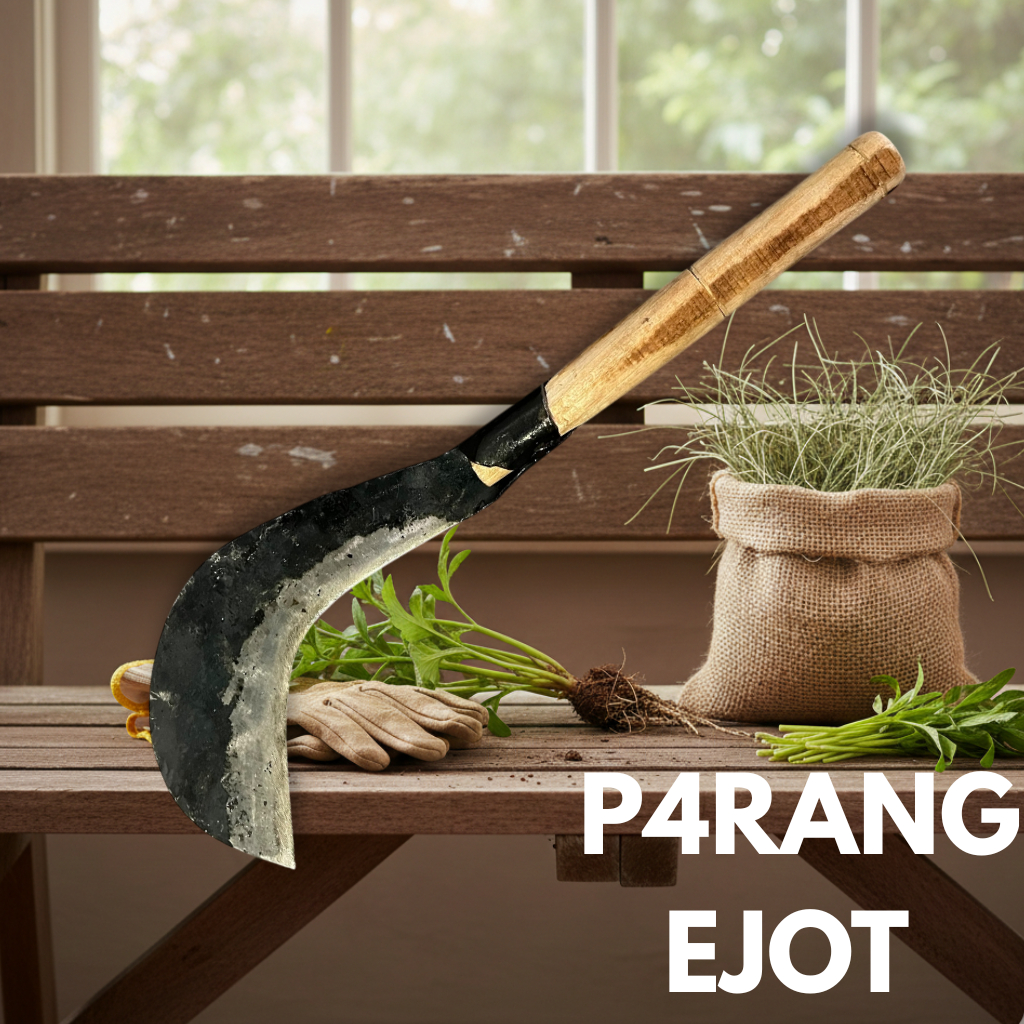 Parang Ejot Asli Baja Per - Alat Ngored Rumput & Tebas Ranting - Alat Perkebunan Tradisional