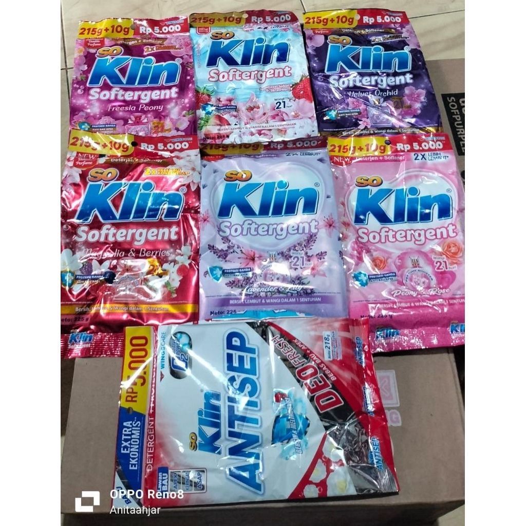 (COD)SOKLIN BUBUK KEMASAN 5000an 1DUS {24PCS}