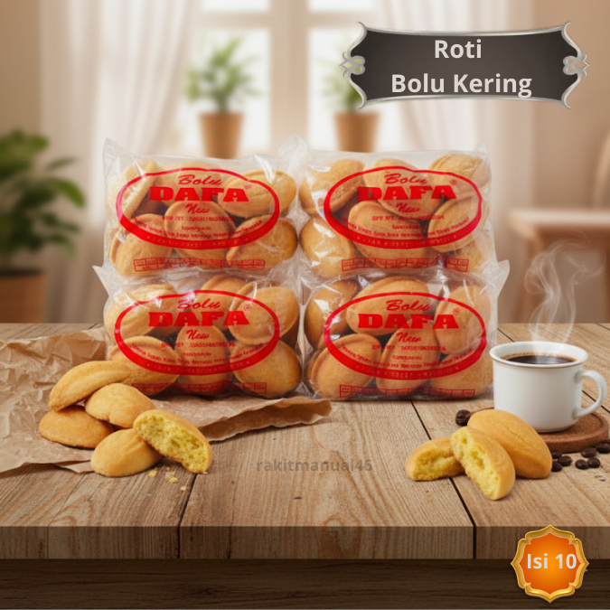 Roti Bolu Kering Manis Gurih / Roti Plemben  / Isi 10pcs / Jajan Bolu Kering / Kue Bulus Murah