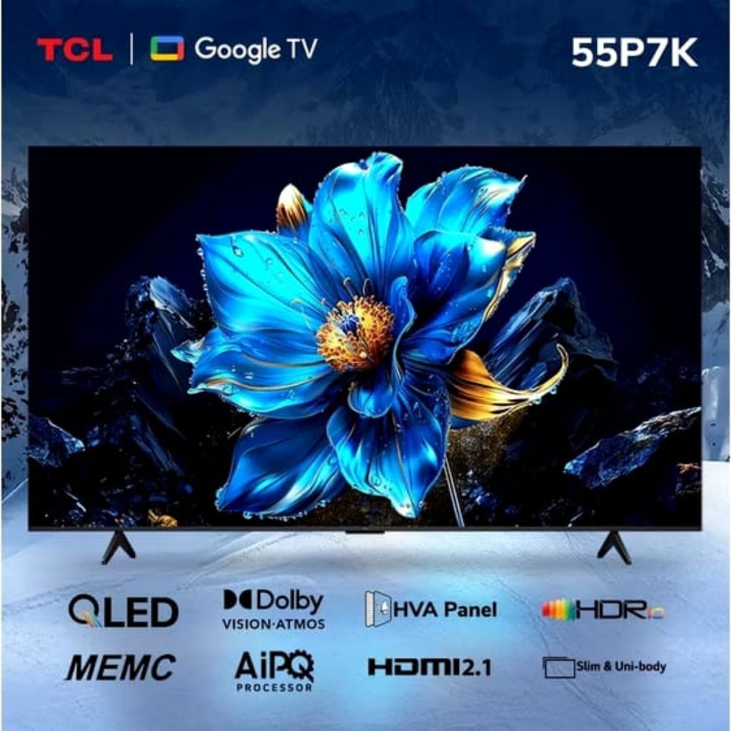 TCL Google TV 55 inch 4K UHD QLED 55P7K