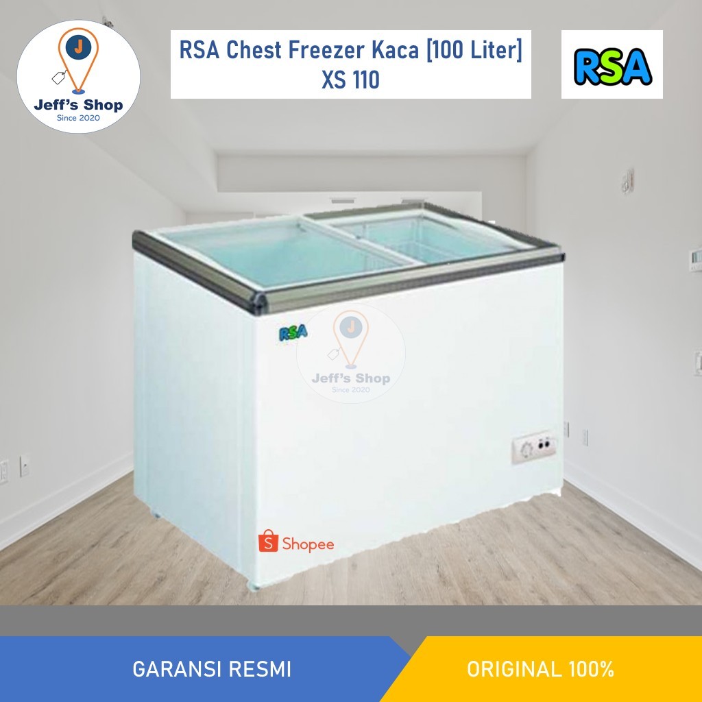 RSA Chest Freezer / Freezer Box Kaca [100 Liter] XS 110