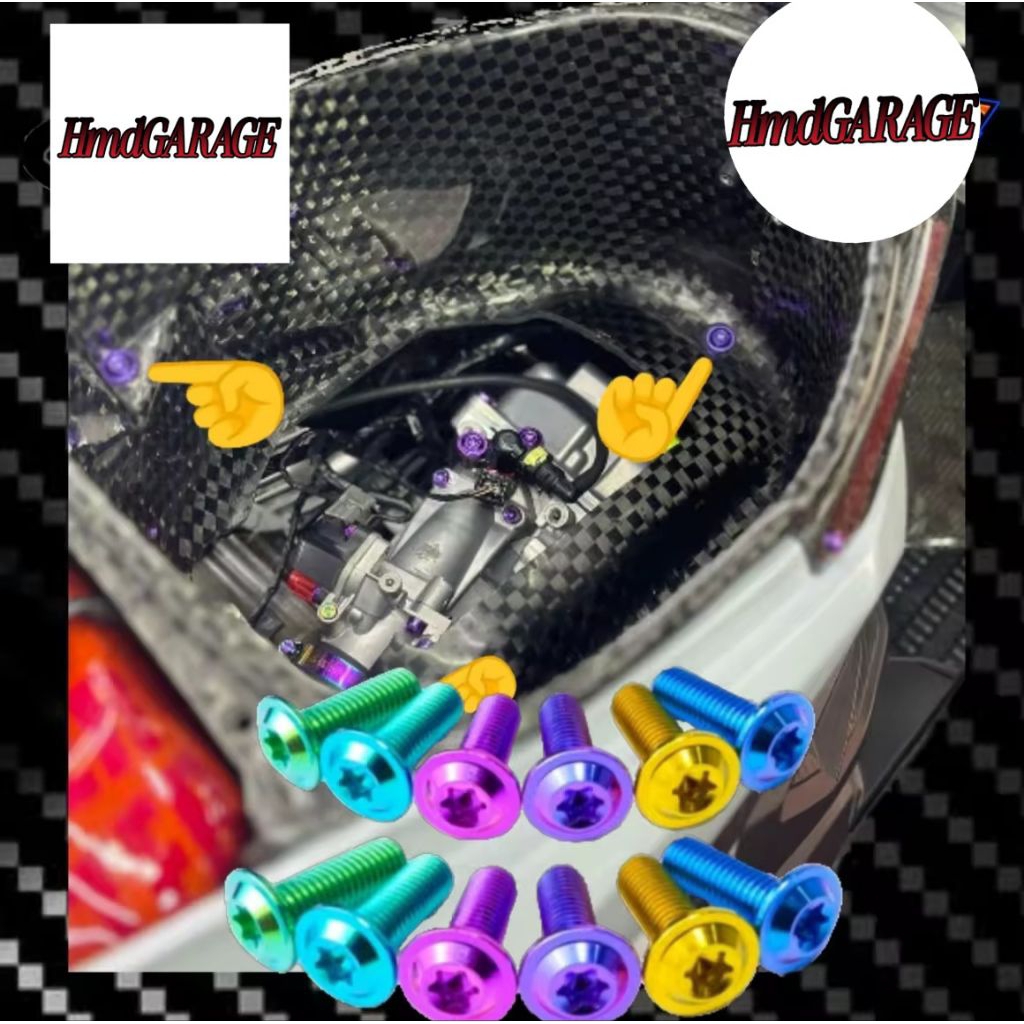 (3baut) Baut titanium bagasi motor vario beat scoopy