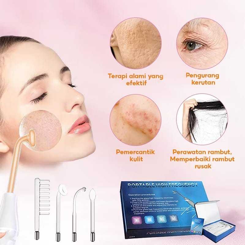 YOKEIMORO High Frequency Alat Facial Portable Skincare Kecantikan Salon Jerawat Ozon
