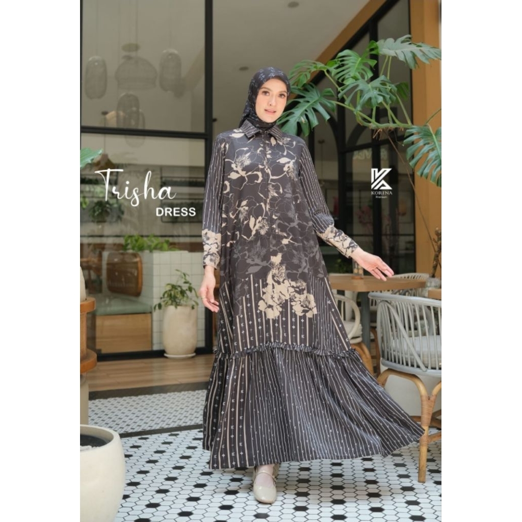 Trisha dress by korina//dress premium//korina id//korina scarves// eid series