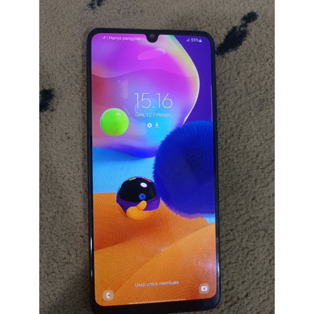 Samsung A31 ram 6/128 kelengkapan hp charger minus lcd gantian pingger print off pungsi lainnya norm