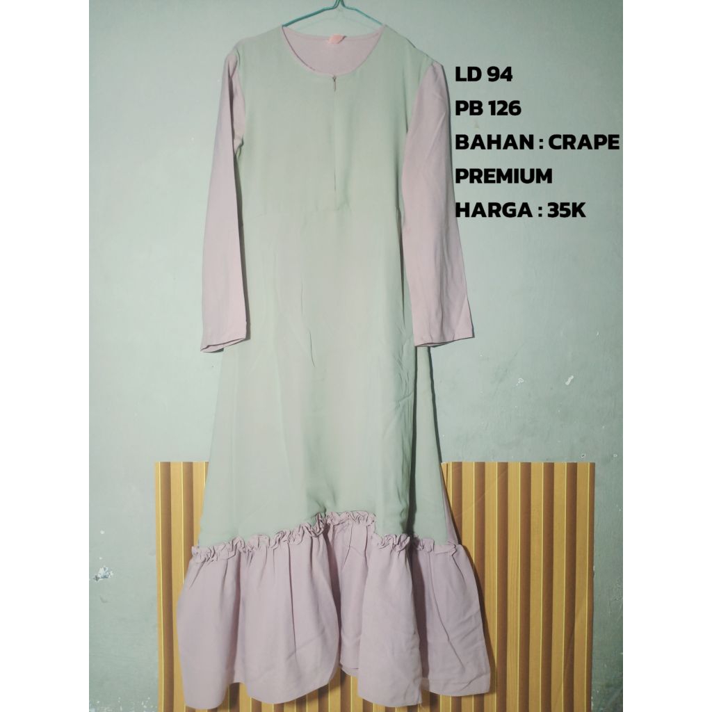 Preloved gamis Ld 94 bahan ceruti premium