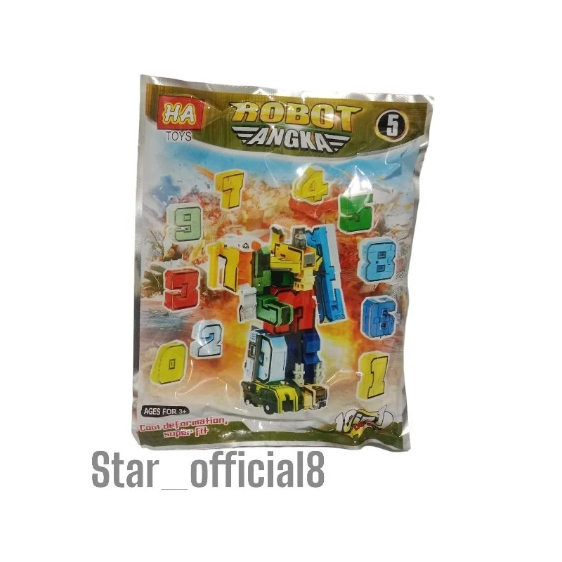 20 PCS MAINAN ROBOT HA RAKITAN-MAINAN ROBOT BONGKAR PASANG