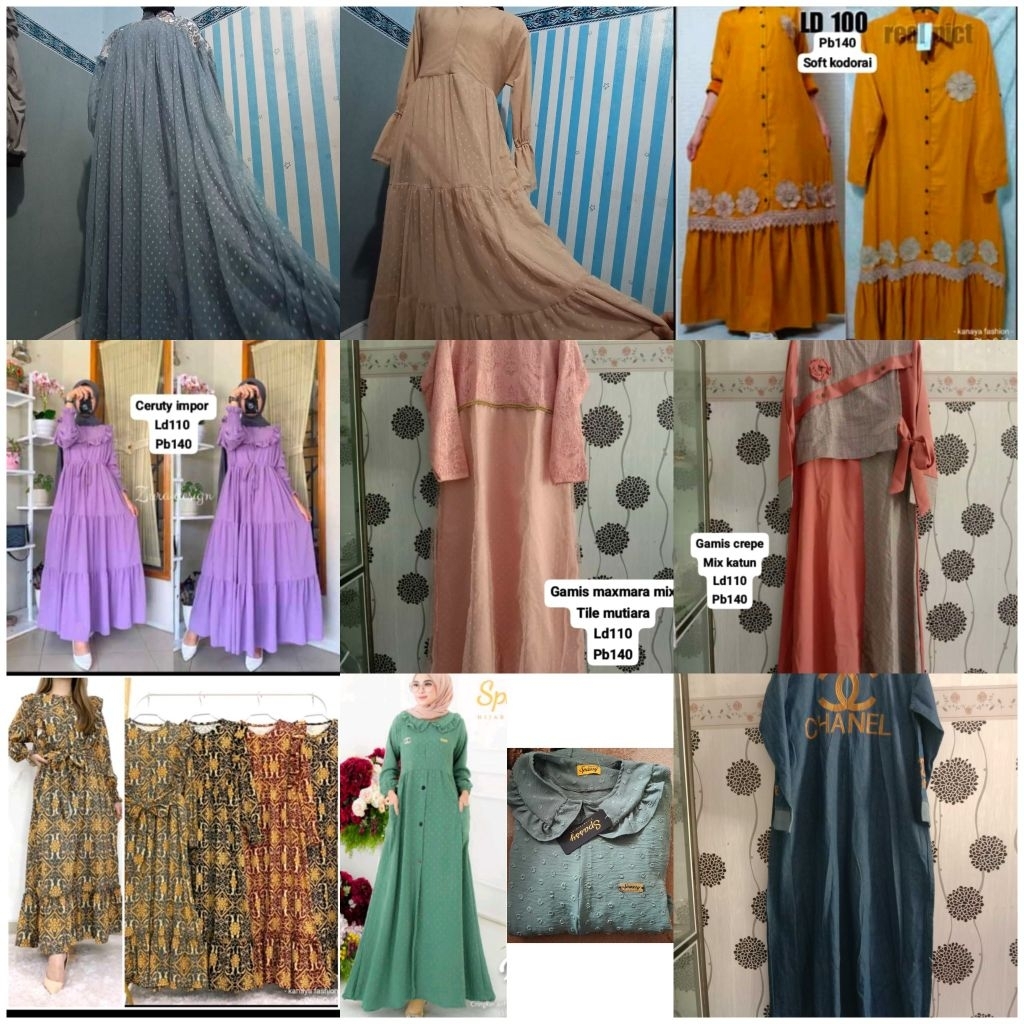 sale clearance stock cuci gudang lelang baju gamis wanita gamis remaja baru lelangan toko