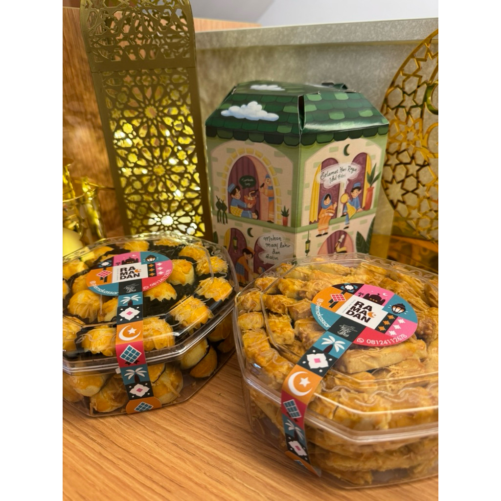 Paket Hampers Lebaran Premium Kue Kering isi 2 toples 500 gram Idul Fitri Cookies Makassar