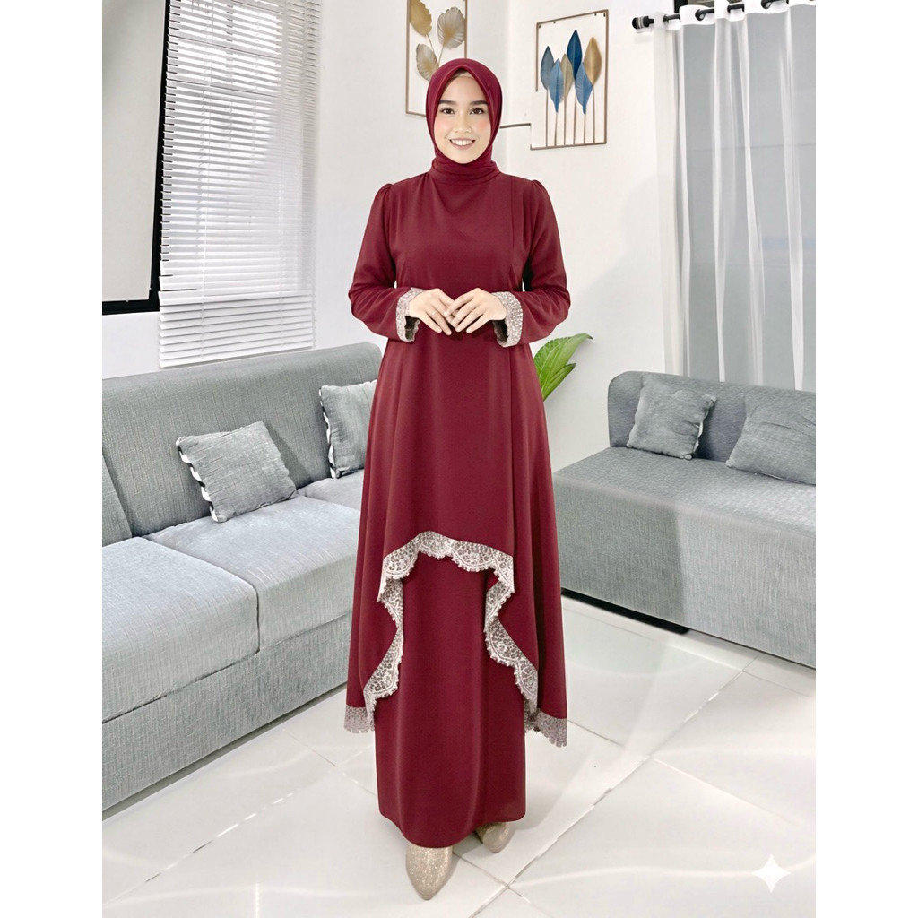satu Setel baju & Rok KURUNG MELAYU + BROKAT