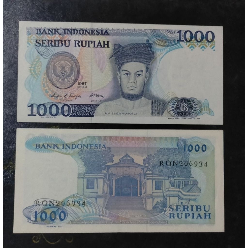 Gress/Baru uang 1000 rupiah Sisingamangaraja 1987