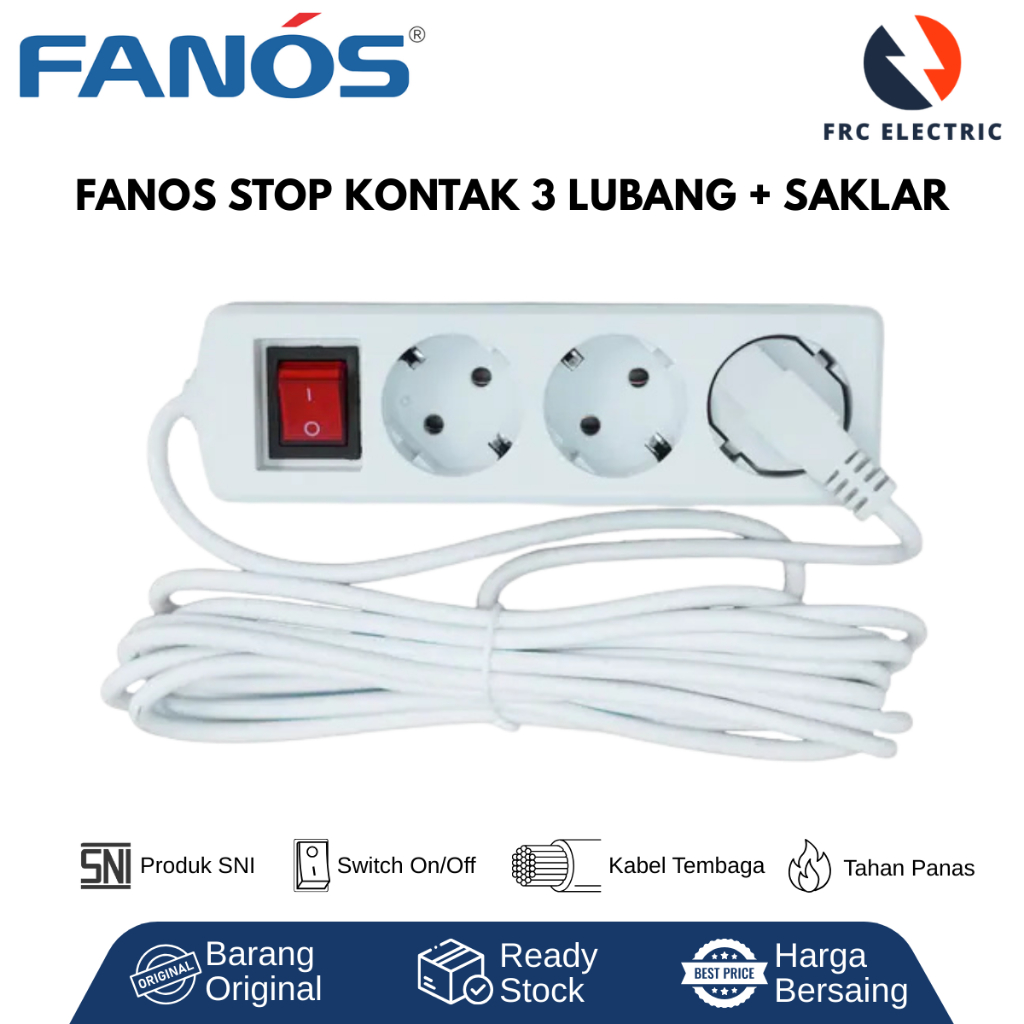 STOP KONTAK - STOP KONTAK 3 LUBANG - STOP KONTAK KABEL - STOP KONTAK ARDE - TERMINAL LISTRIK 3 LUBAN