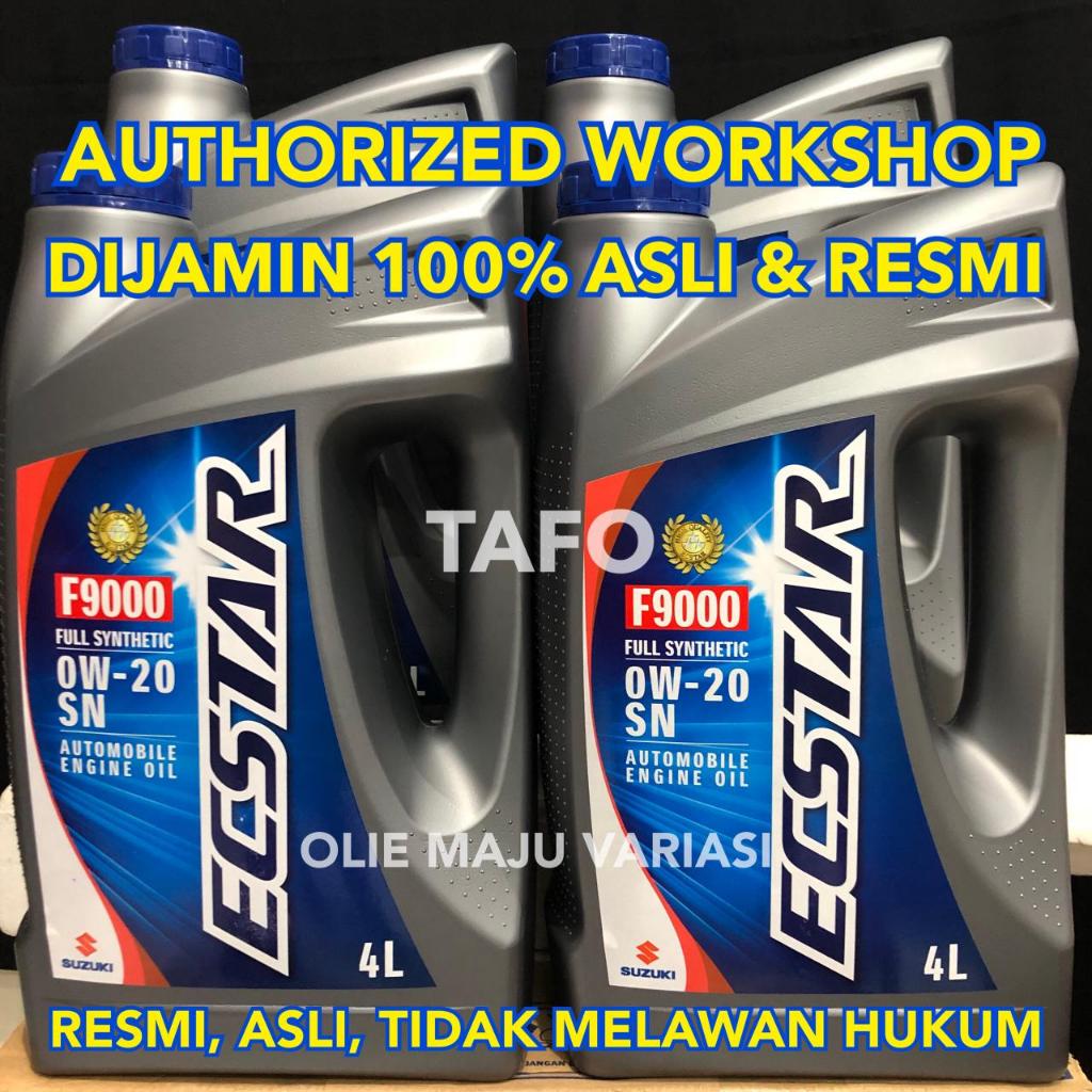 ECSTAR F9000 0W 20 FULL SINTETIK  / OLI SUZUKI ECSTAR 0W20 4 LITER ORIGINAL
