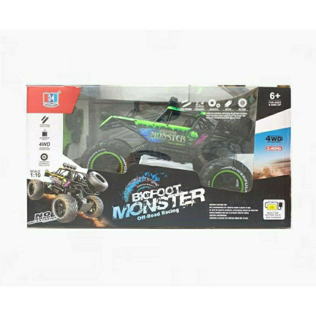 Mainan Remote Besar RC Jeep BigFoot Monster 4WD/6WD Skala 1:10 CC689/ 350 CH TS