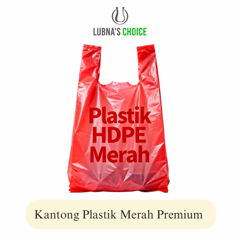 Kantong Plastik Kresek HDPE Warna Merah Premium, Langsung Dari Pabrik