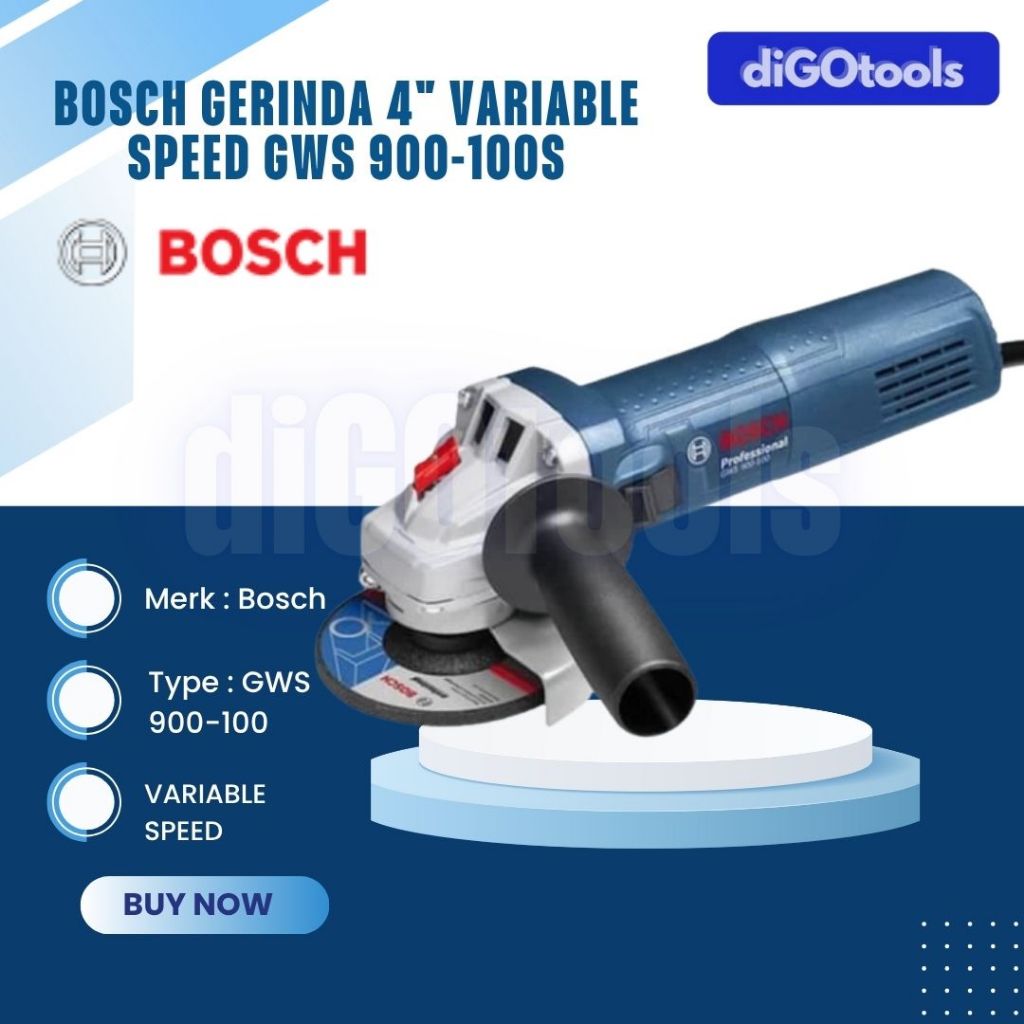 Gerinda Tangan 4" Bosch GWS 900-100S  Variable Speed