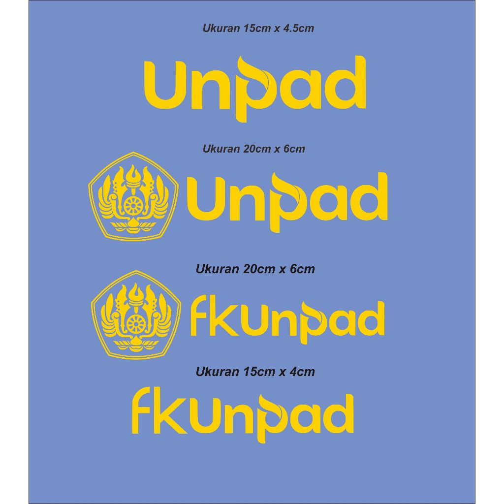 Stiker Universitas Padjadjaran UNPAD | Sticker Cutting Logo UNPAD Motor Mobil