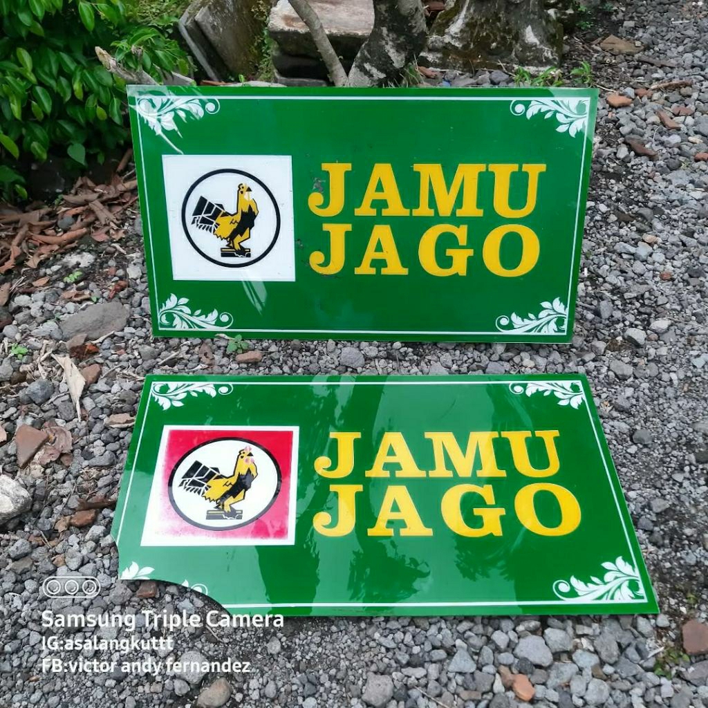 Iklan jamu jago akrilik bekas neon box