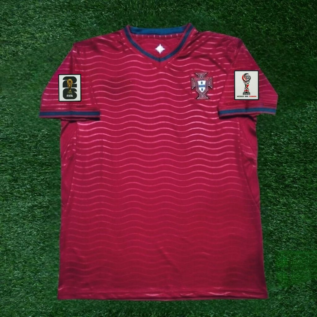 Jersey Bola Portugal Home Full Patch Piala Dunia 2026 Top Quality