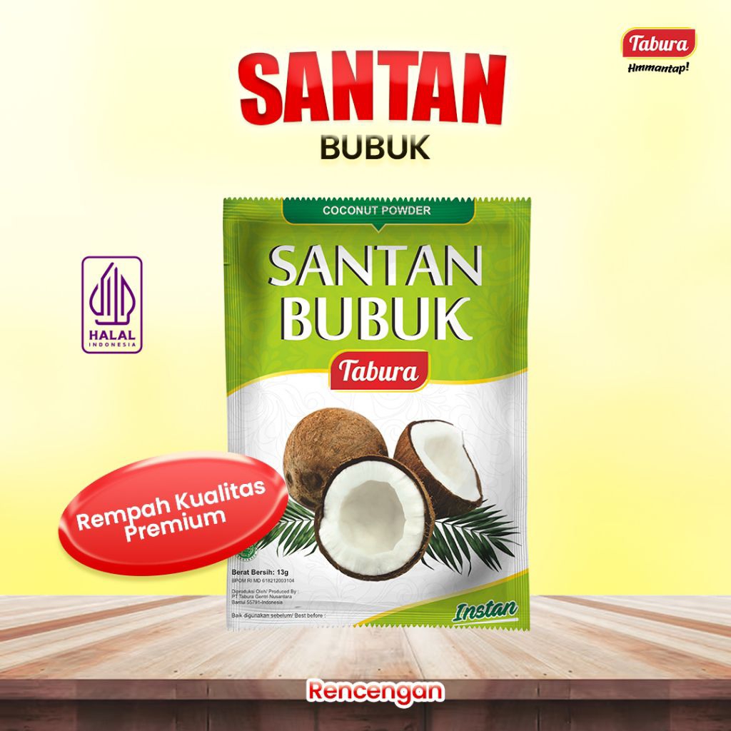 Tabura santan bubuk renteng per renteng isi 10
