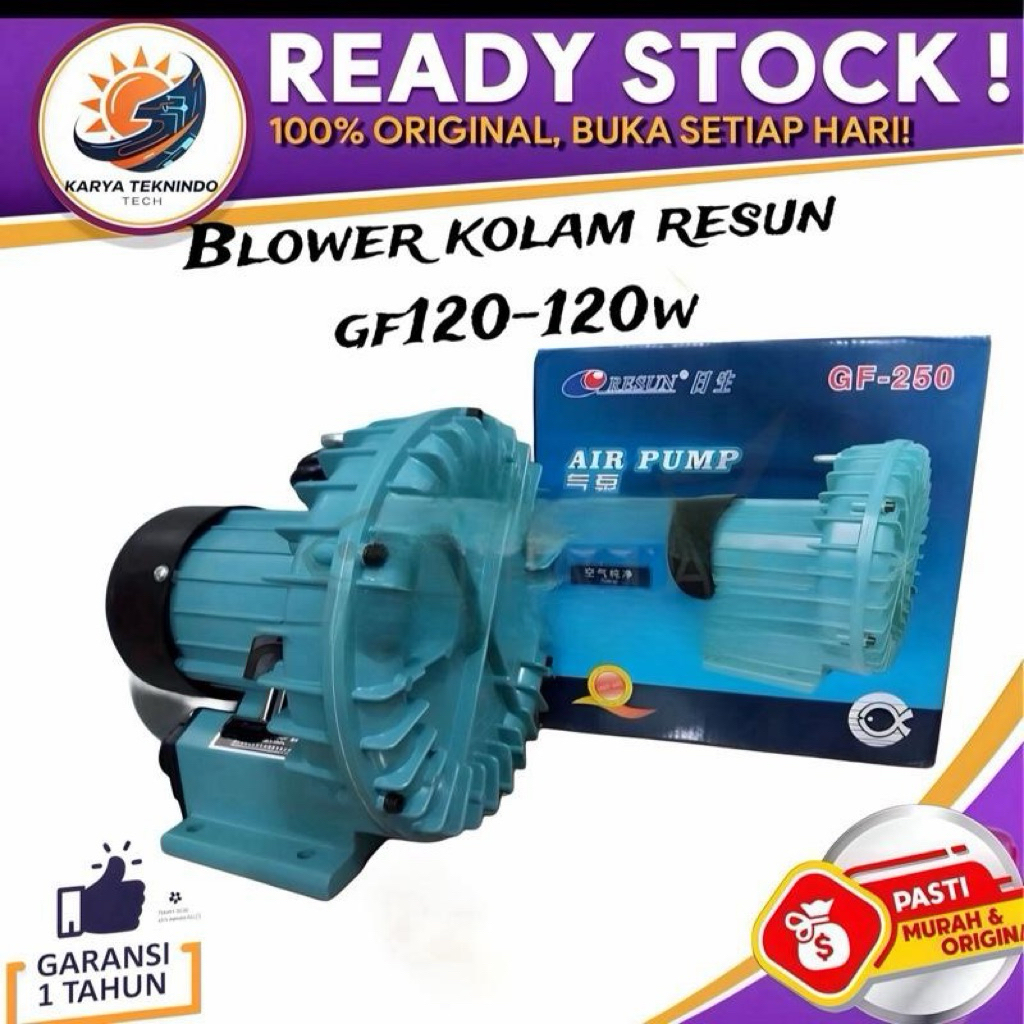 Air Pump Aerator Pompa Udara Kolam ikan Blower Kolam RESUN GF120 120W