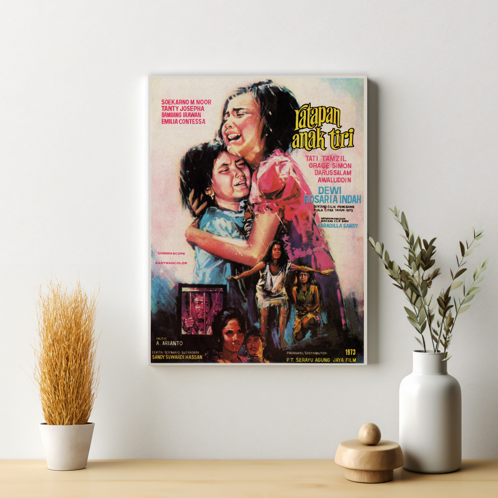 Poster Film Jadul Ratapan Anak Tiri 1973 Dekorasi Hiasan Dinding