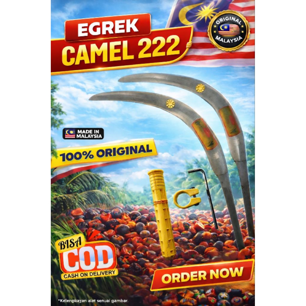 Egrek Panen Sawit Camel 222 original Malaysia