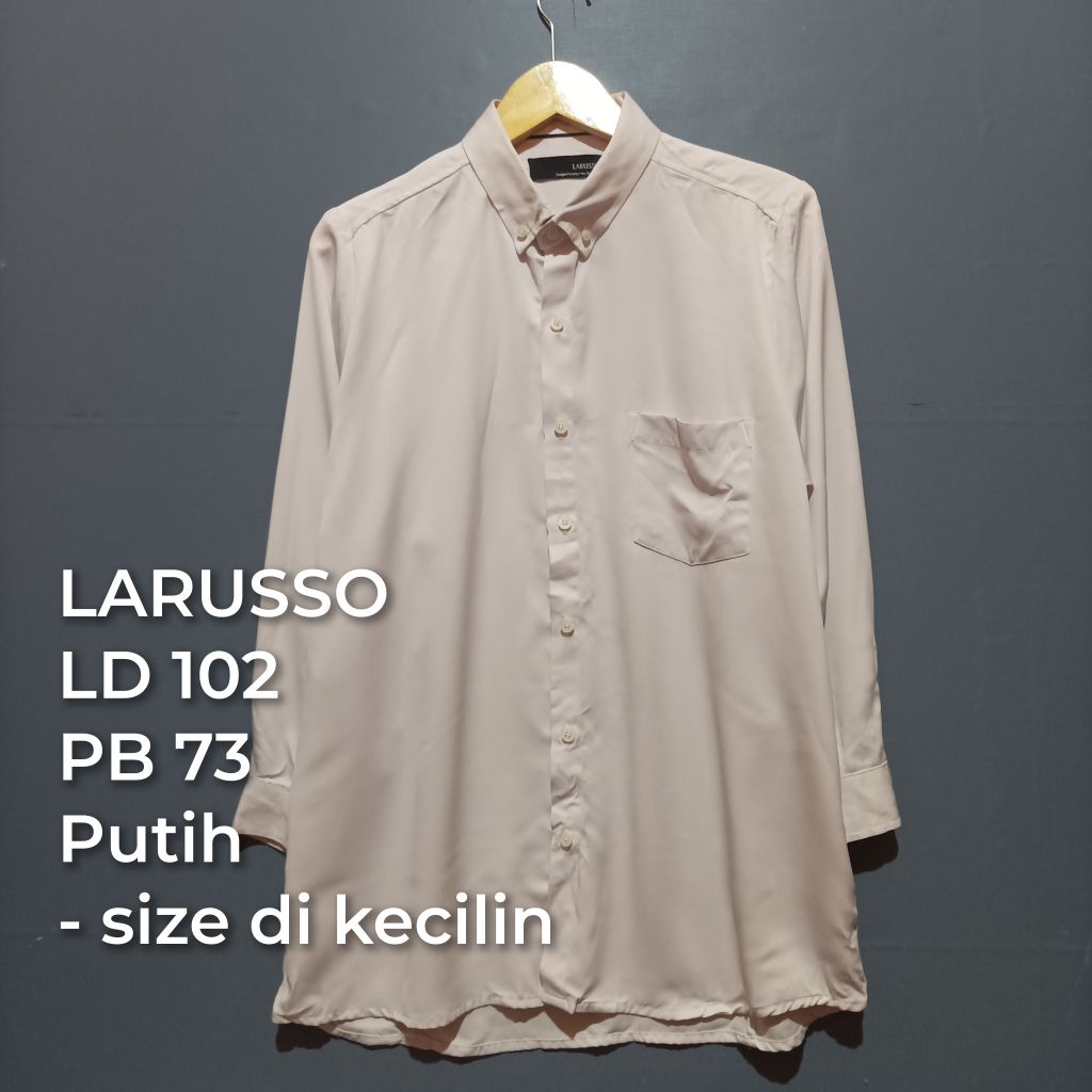 kemeja pria lengan panjang warna putih size L kemeja bekas