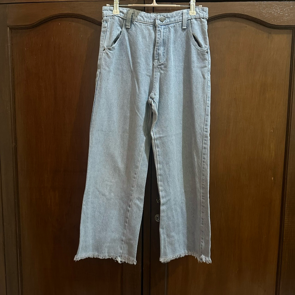 CELANA KULOT DENIM RAWIS <preloved>