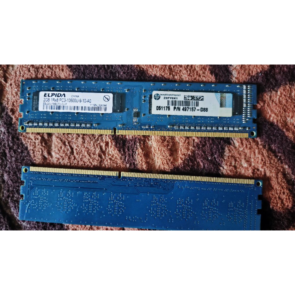 RAM DDR3 2GB PC3-10600U 1333MHz Desktop HP Elpida