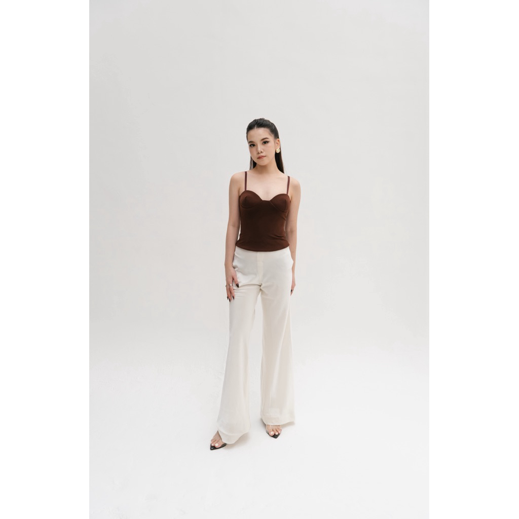 MAISON MUSON – Marais Half Cup Bustier Tank Top / Stretch Spandex / Basic Tank Top/Korean Spandex Pr