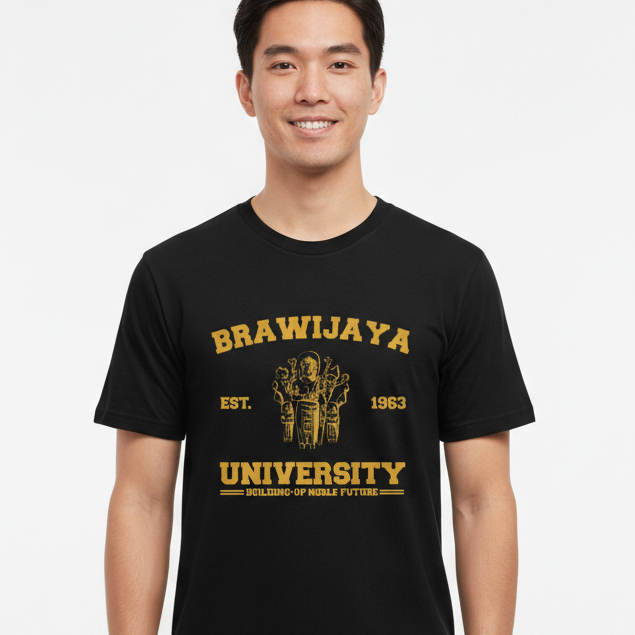 Kaos Distro Universitas Brawijaya University Tshirt Pria Wanita